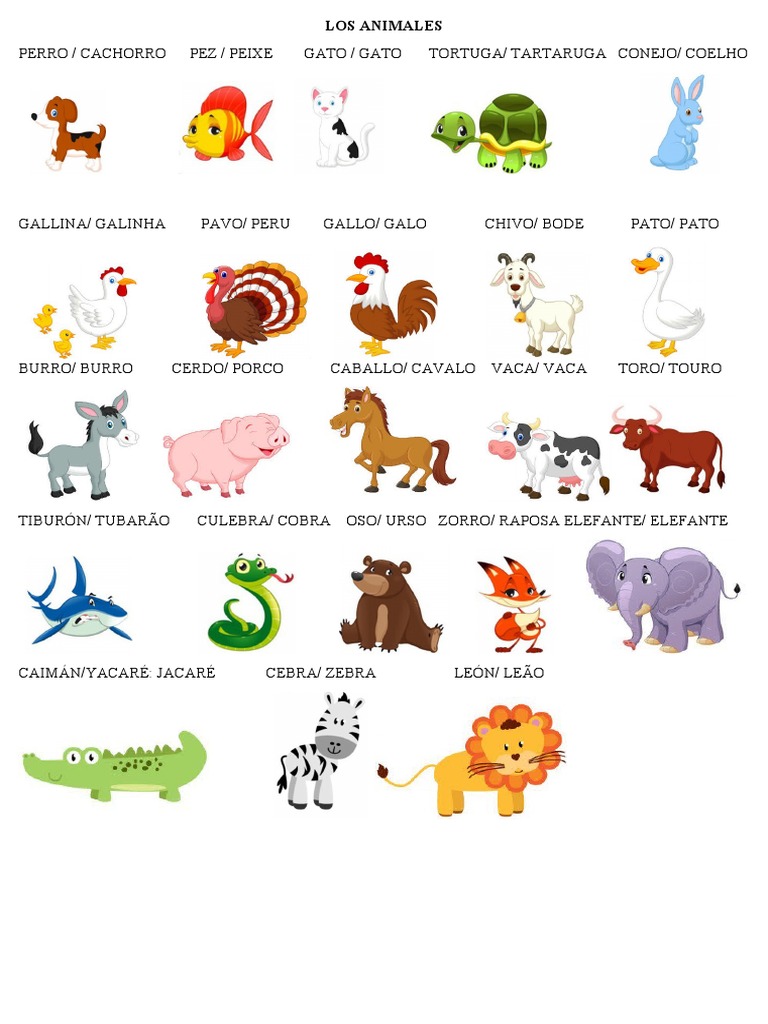Nombres de animales en guaraní | PDF