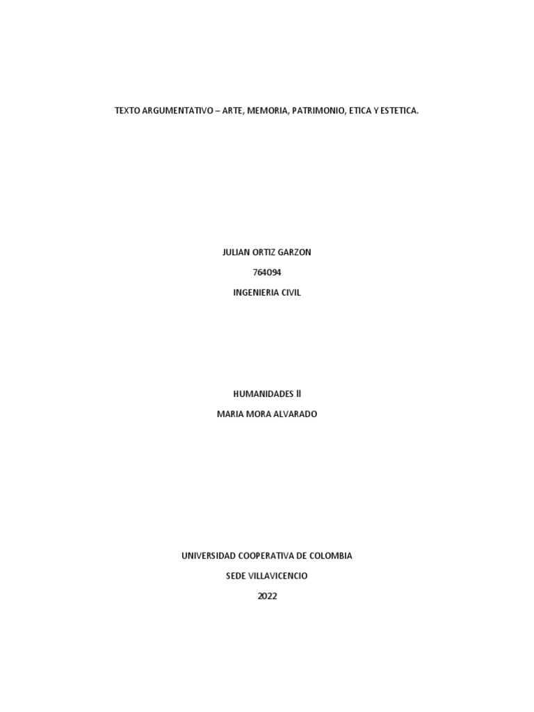 Guia Para El Texto Argumentativo Pdf Caso De Carta Estilo Apa