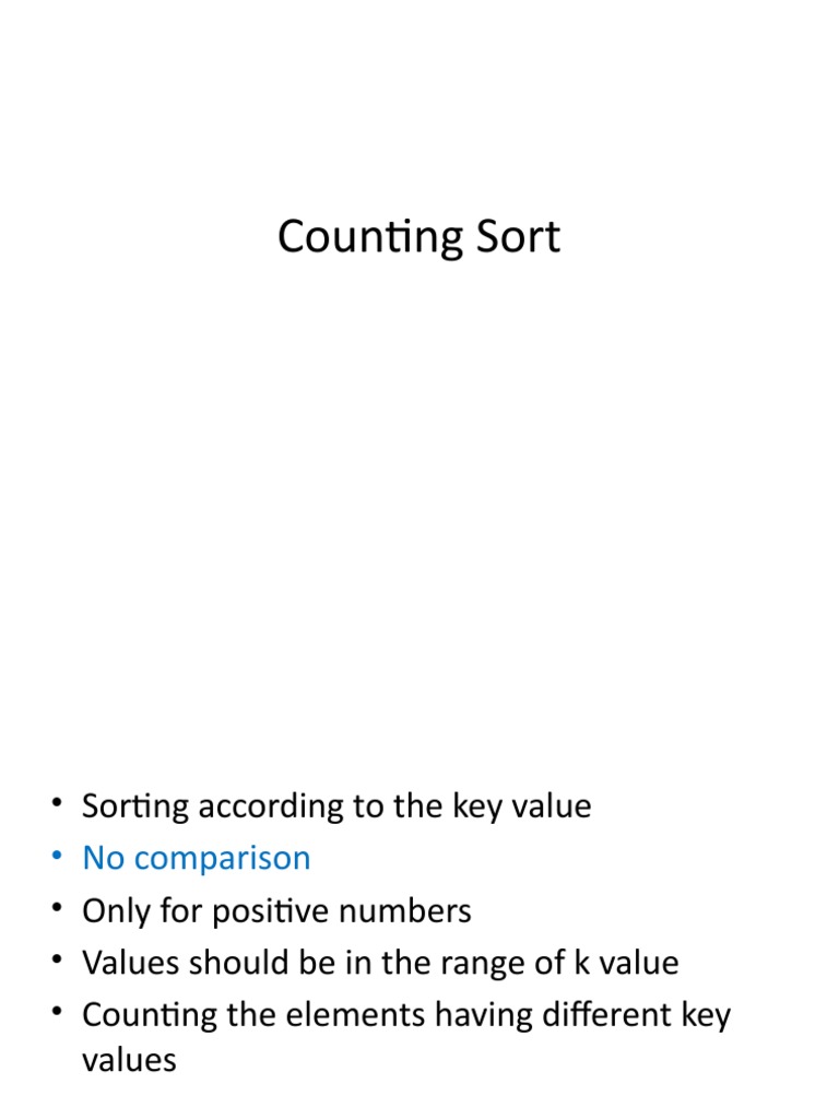 Counting Sort | PDF