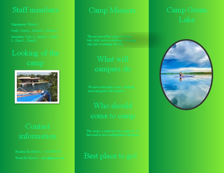 Parents' Brochure Camp Green Lake