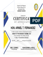 Annex F - Certificate of Appreciation
