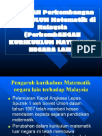 Sejarah Perkembangan Kurikulum Matematik Di Malaysia (Perkembangan Kurikuklum Matematik Negara Lain)