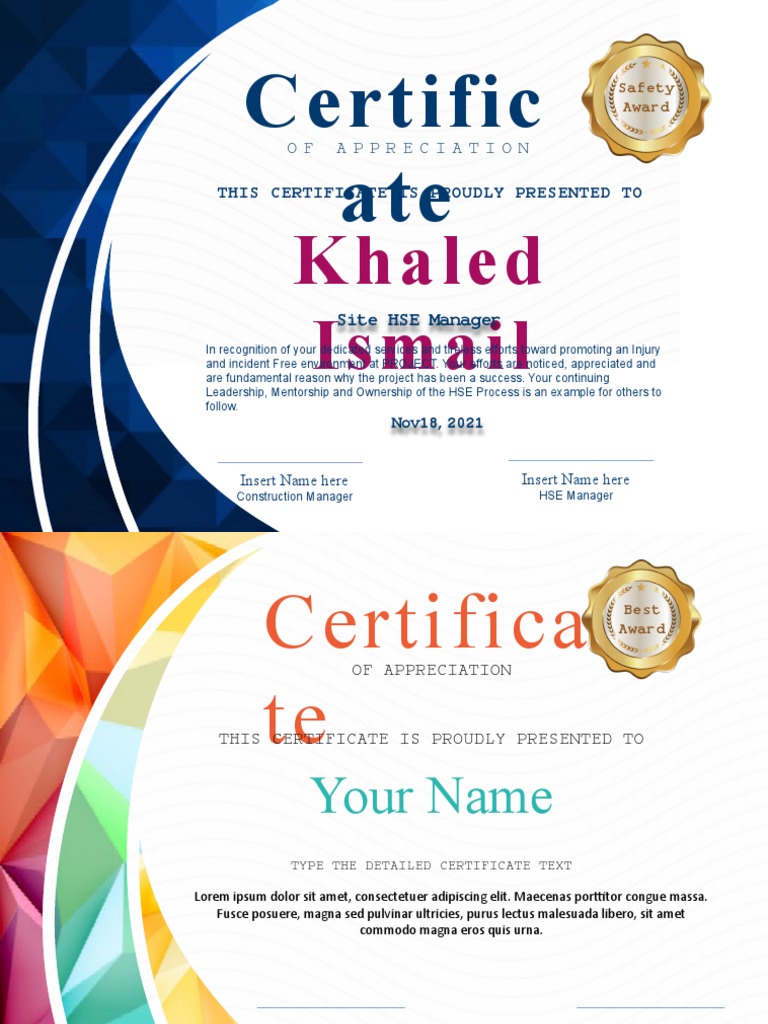 SAFETY AWARD CERTIFICATE TEMPLATE FREE DOWNLOAD PDF intelligence overview
