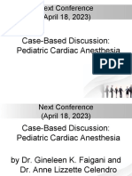 Pediatric Cardiac Anesthesia Case Discussion April 2023