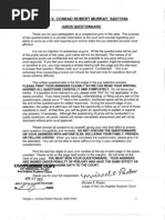 Dr. Conrad Murray Jury Questionnaire