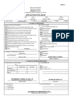Civil Service Form No. 6 Application