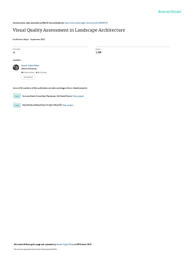 Visual Quality In Landscape Architecture Pdf Beauty Landscape