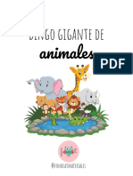 Bingo Gigante Animales