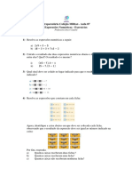 Aula 07 - Expressões Numéricas PDF