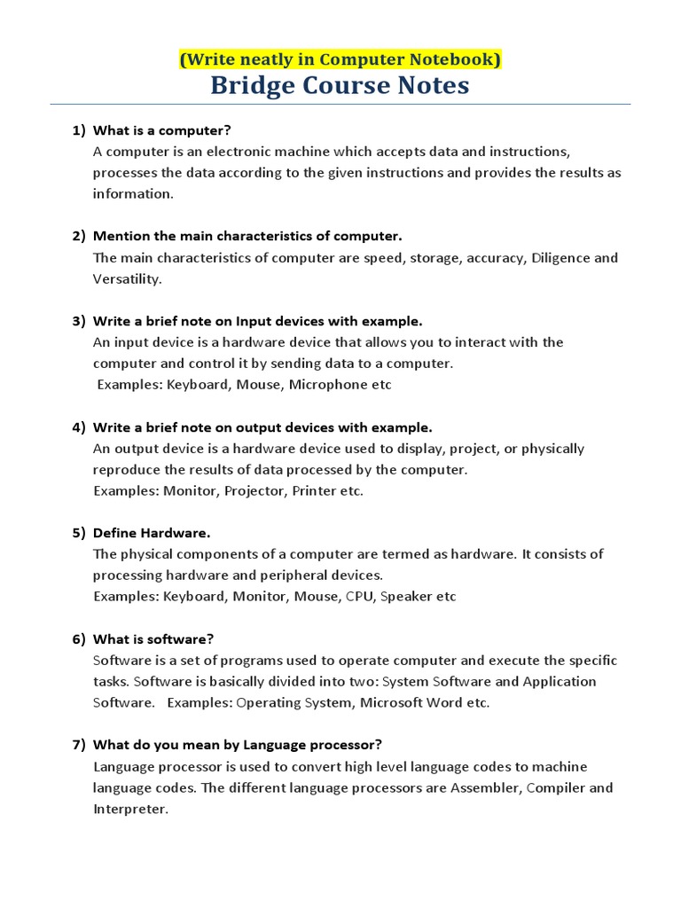 An Introduction to Computer Hardware, Software, and Programming