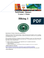 Hiking 1 Honour Trainer S Notes PDF