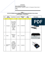 Lampiran Permohonan Pembelian Perangkat Penunjang Informasi Ketersediaan