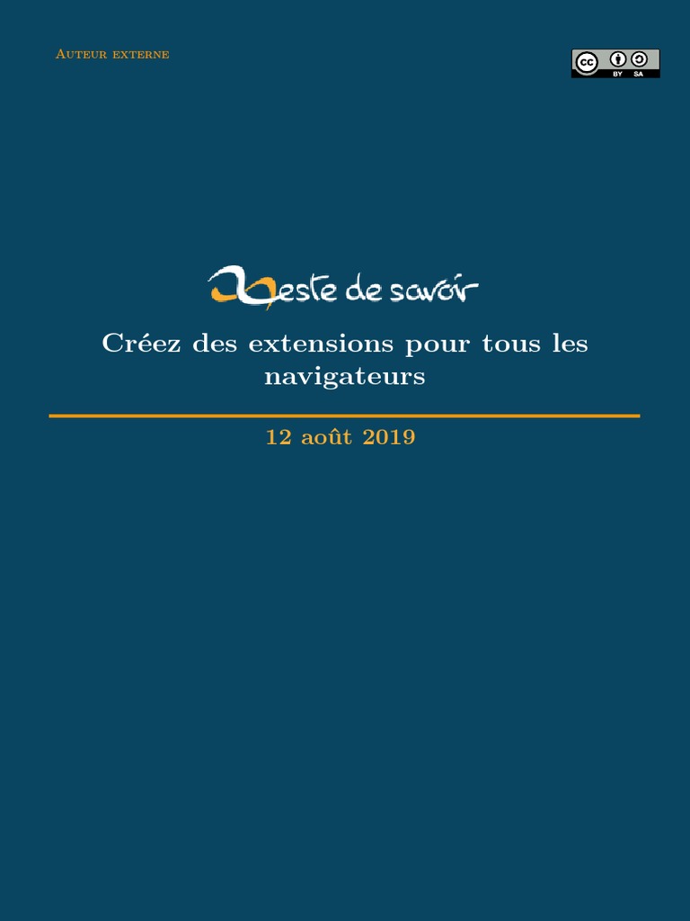 Creez Des Extensions Pour Tous Les Navigateurs | PDF | ZIP (format de ...