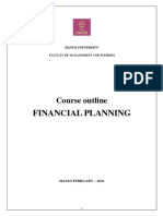 Financial Planning Course Outline (Hanoi University