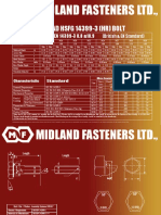 MIDLAND FASTENERS LTD BOLT STANDARDS BS EN 14399-3 8.8 & 10.9
