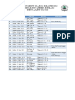 Jadwal Pemimpin Doa Pagi Bulan Mei 2023