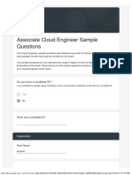Associate Cloud Engineer Sample Questions