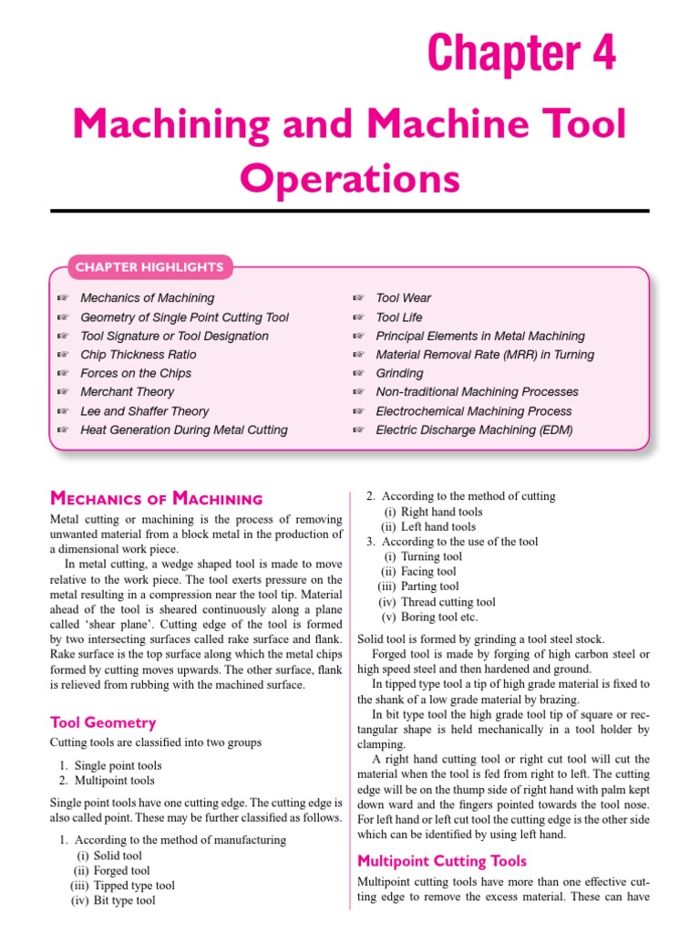Understanding the Fundamentals of Machining and Machine Tool Operations