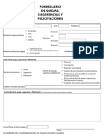 Formulario de Quejas Sugerencias y Felic PDF