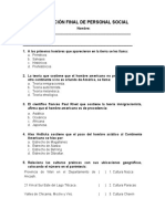 Evaluación Final de Personal Social