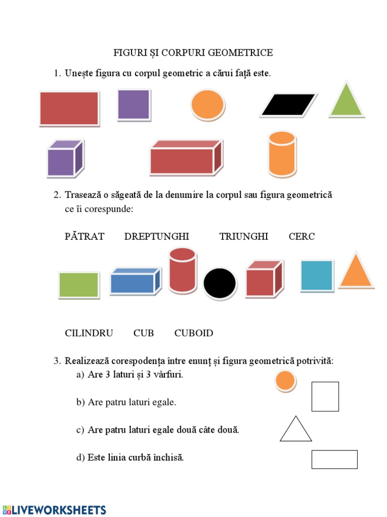 Fisa Figuri Geometrice | PDF