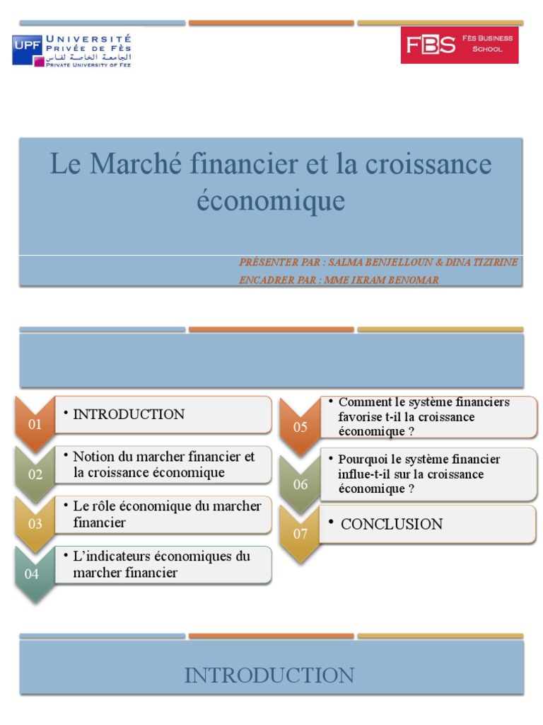 Marché financier et croissance économique | PDF | Investir | Obligation ...