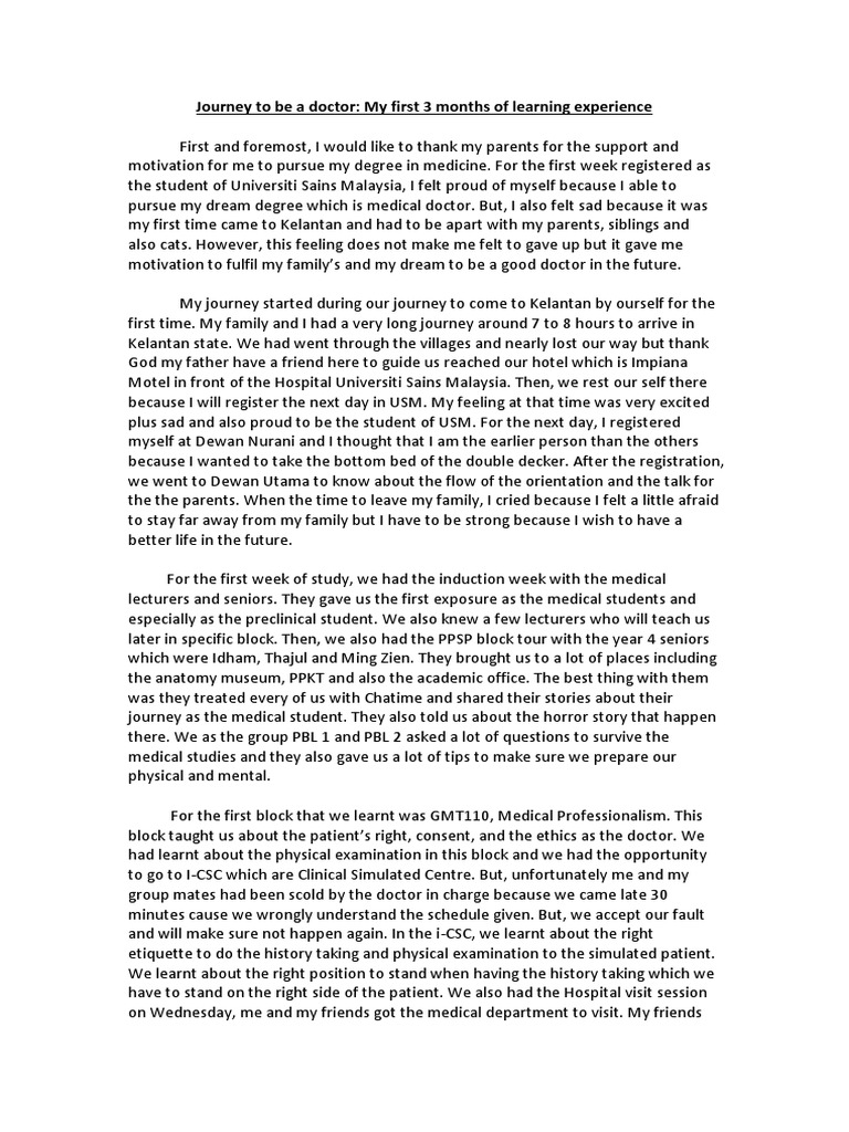 My First 3 Months at USM Medicine | PDF | Cell (Biology) | Neoplasms