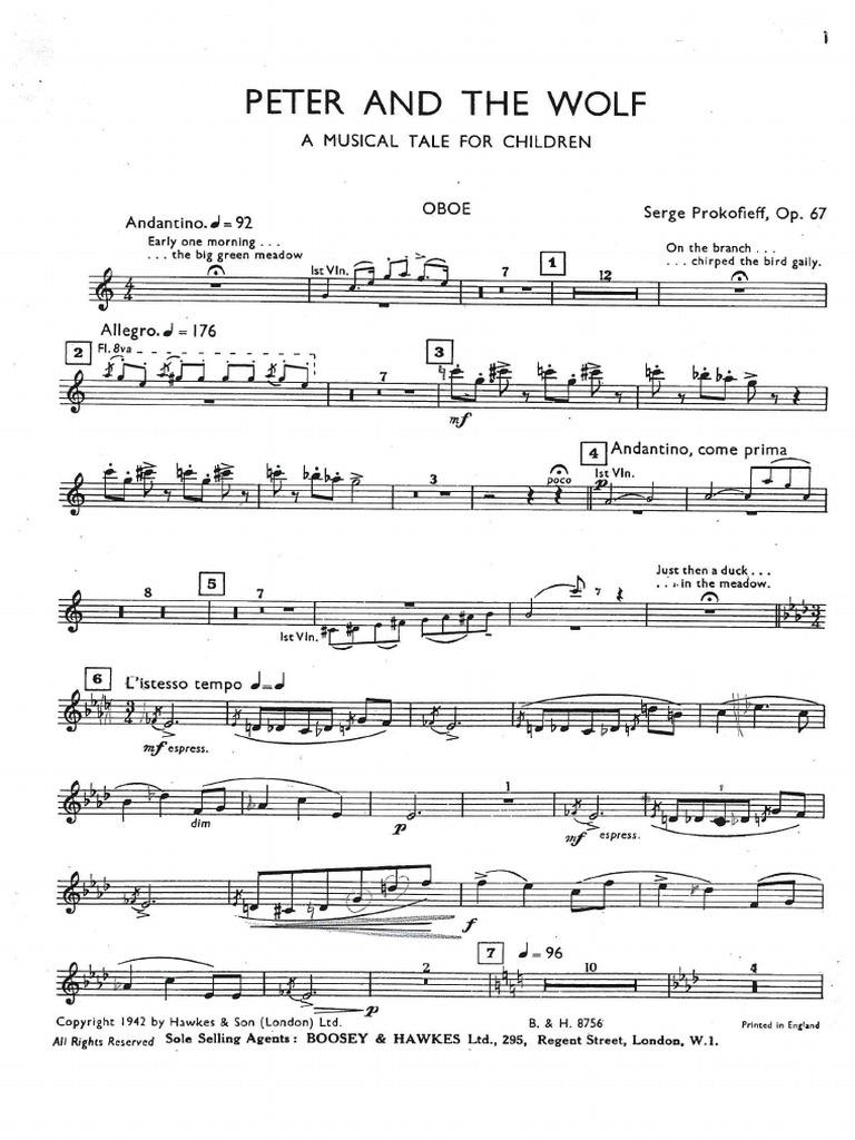 IMSLP809809PMLP04504Prokofieff Peter and The Wolf Oboe PDF