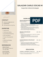Tan & Beige Elegant Professional Resume Copywriter & Brand Strategist PDF