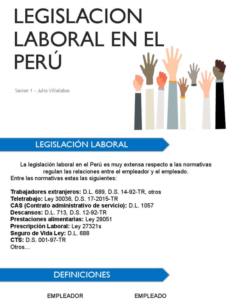 Sesion 1 - Legislacion Laboral | PDF | Tiempo de trabajo | Salario mínimo