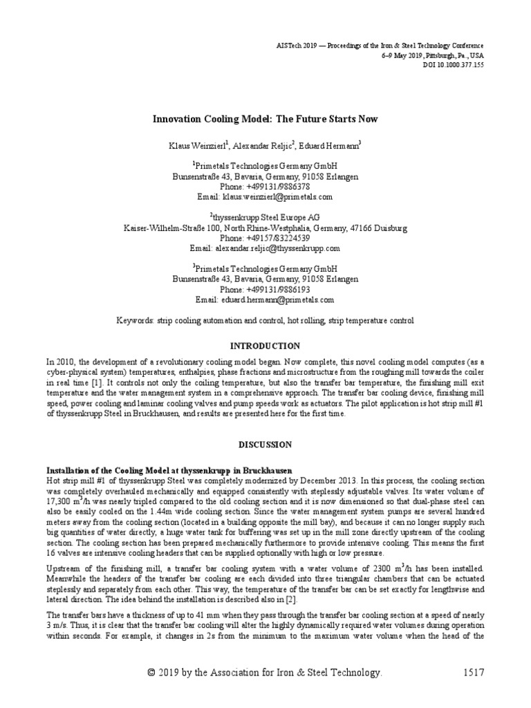 Innovation Cooling Model: The Future Starts Now | PDF | Pump | Water