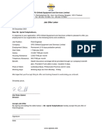 Job Offer Field Engineer - Apirat Subphaiboon PDF