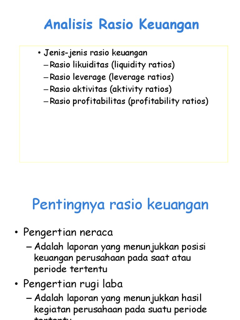 Panduan Lengkap Rasio Keuangan | PDF