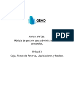 Manual de Uso - Unidad 3 - Caja, Fondo de Reserva, Liquidaciones y Recibos PDF
