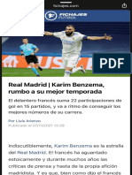 Amp2628679935422010832 Real Madrid Karim Benzema Rumbo A Su Mejor Temporada PDF