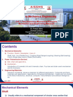 BME Unit 1 Introduction To Mechanical Elements, Mechanism and Engineering Materials PDF