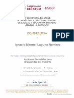 Acciones - Esenciales - para - La - Seguridad - Del - Paciente-Constancia - de - Curso - 560693 Ignacio Laguna