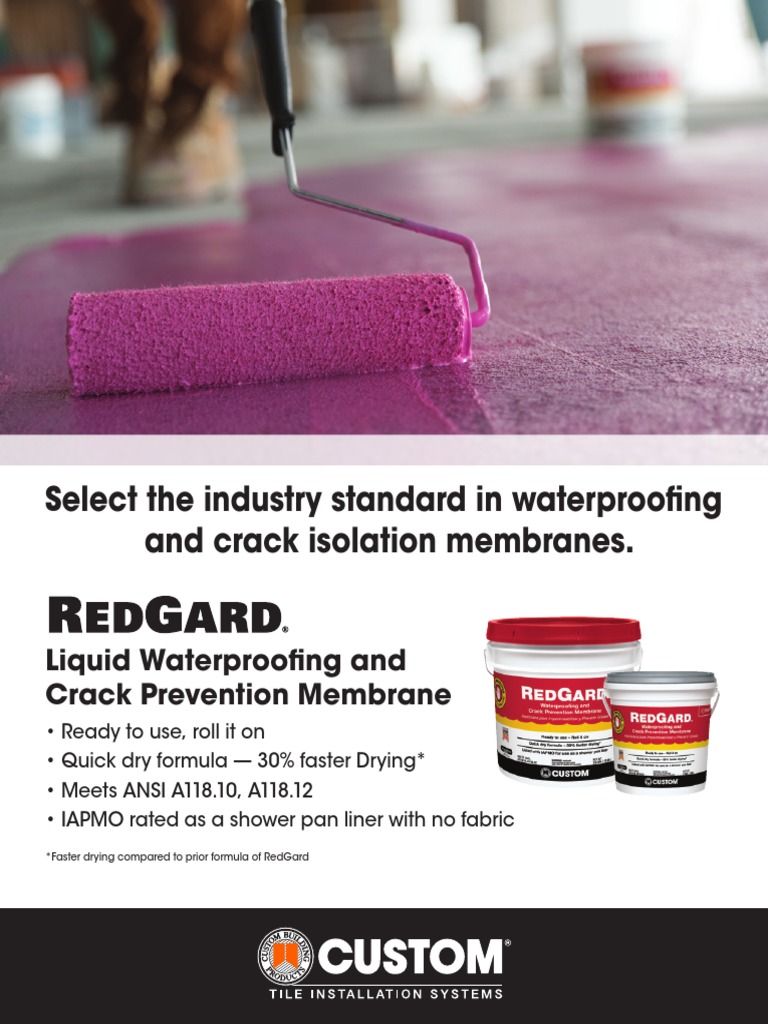 RedGard SellSheet SS162 92319 FINAL PDF Shower Building Technology