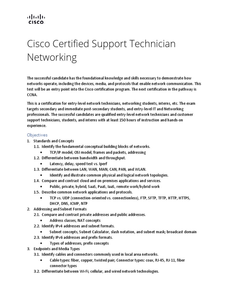 CCST Networking Certification Guide | PDF | Computer Network | Network ...