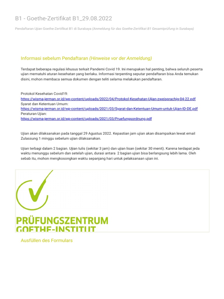 B1 Goethe Zertifikat B1 29 08 2022 Pdf Pdf