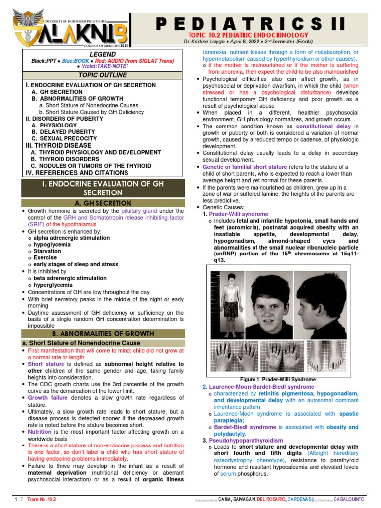 (PED) T.10.2 - Pediatric Endocrinology (Part II) PDF | PDF ...