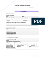 Historia Clínica y Consentimiento Informado de Ortodoncia