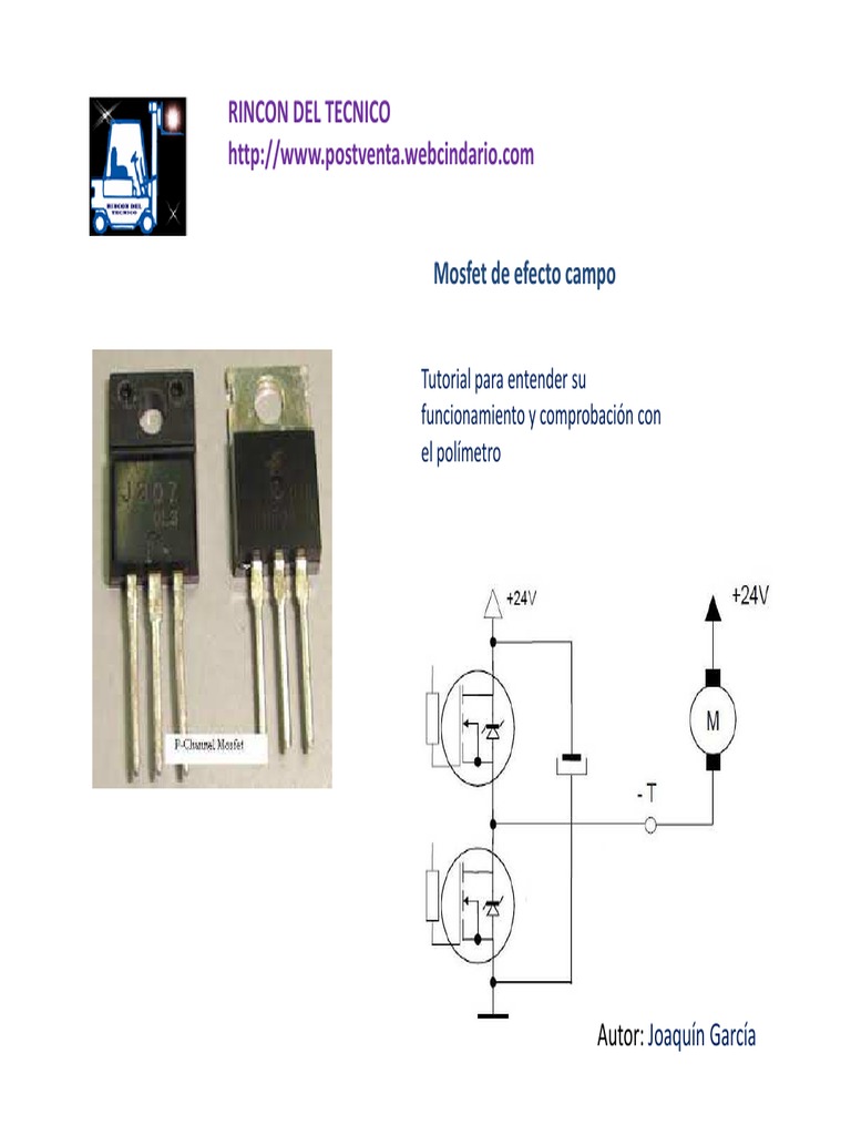 Tutorial sobre MOSFET de efecto campo funcionamiento, tipos y