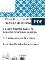 Dilaecticos y Antidialecticos y Problema de Los Universales