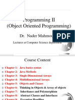 Programming II (Object Oriented Programming) : Dr. Nader Mahmoud