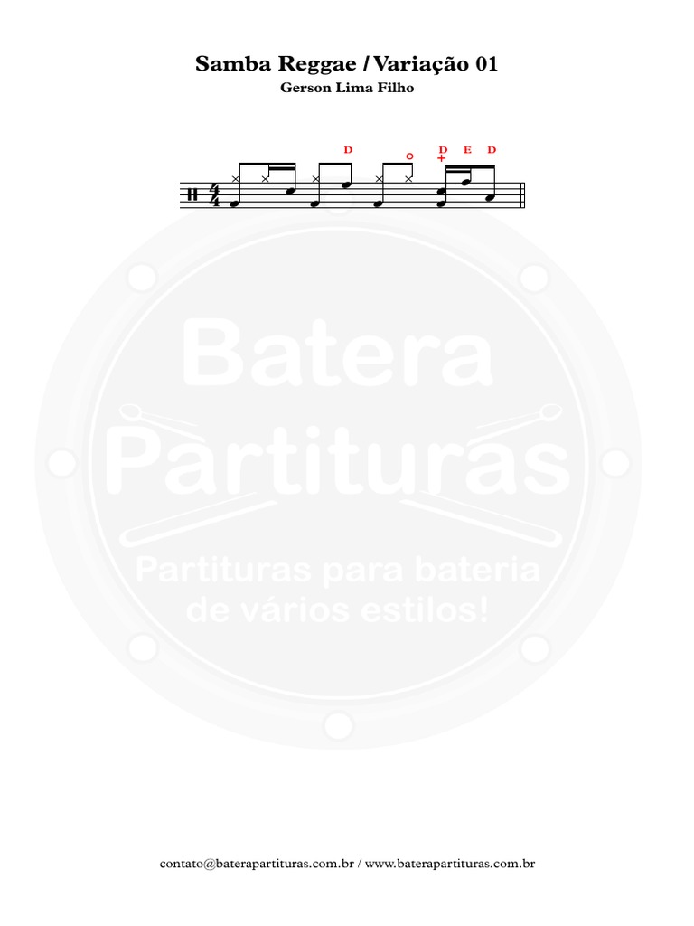 Samba Reggae Variacao 01 PDF | PDF