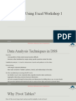 Excel Analytics Workshop II
