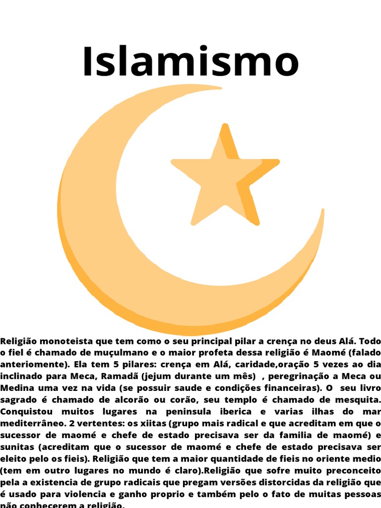 Características do Islamismo e Seus Templos | PDF