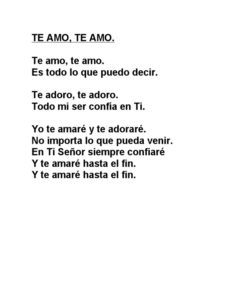 Te Amo Pdf