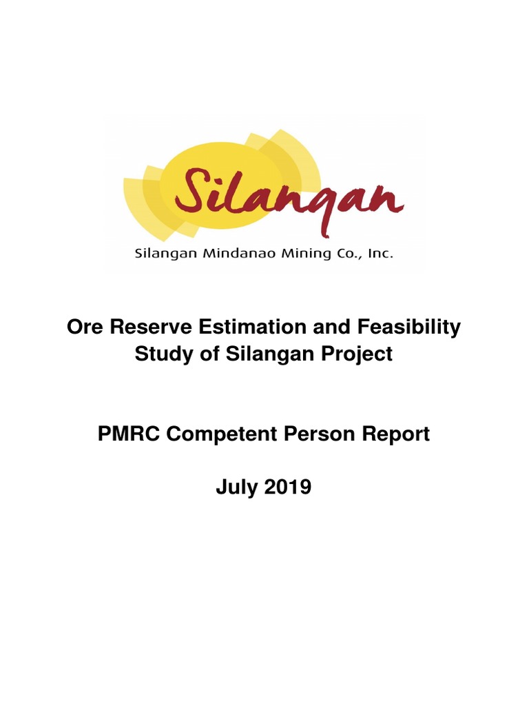 Silangan Project Ore Reserve Study 2019 | PDF | Mining | Geology